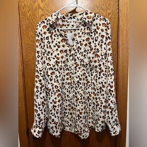 Maurices leopard print blouse